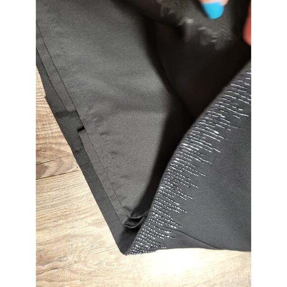Nygard Collection Women's 10 solid Black Beaded Knee Length Pencil Skirt - Picture 3 of 7